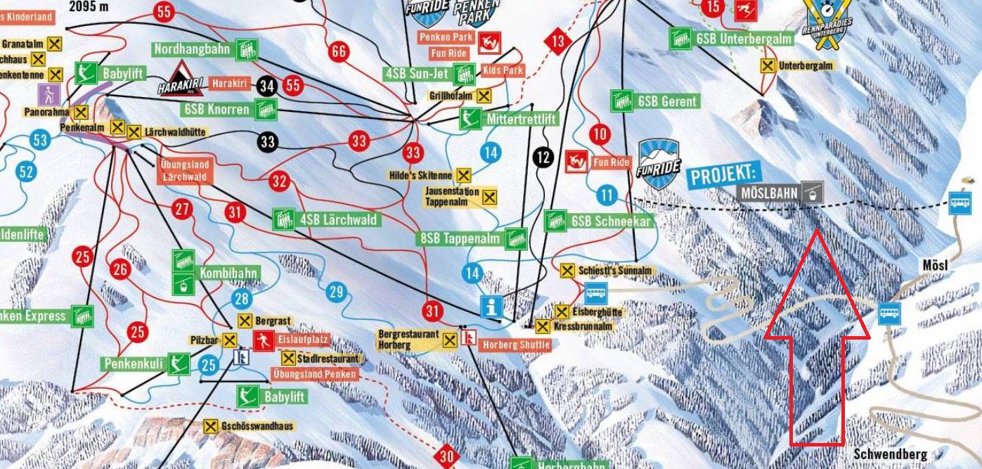 From Schwendberg directly to the Penken-Mayrhofen ski area! NEW! The Möslbahn Gondel, brings you directly to the Mayrhofen ski area